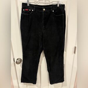 Chaps Black Corduroy Pants Size 14